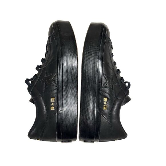 Converse Women's One Star Platform Ox Sneakers 559898C - Black Leather Sz 9 - Picture 2 of 10